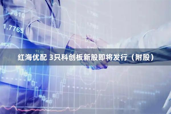 红海优配 3只科创板新股即将发行（附股）